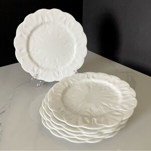 SET of 6 Spring Crocus White Salad Plates by Aynsley